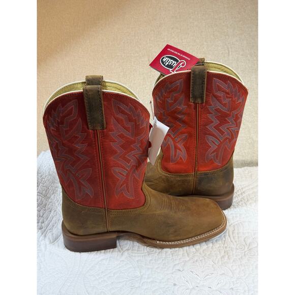 Justin Men\'s Brown 12D NWT Jackpot Square Toe Western Cowboy Leather Work Boots main image 12